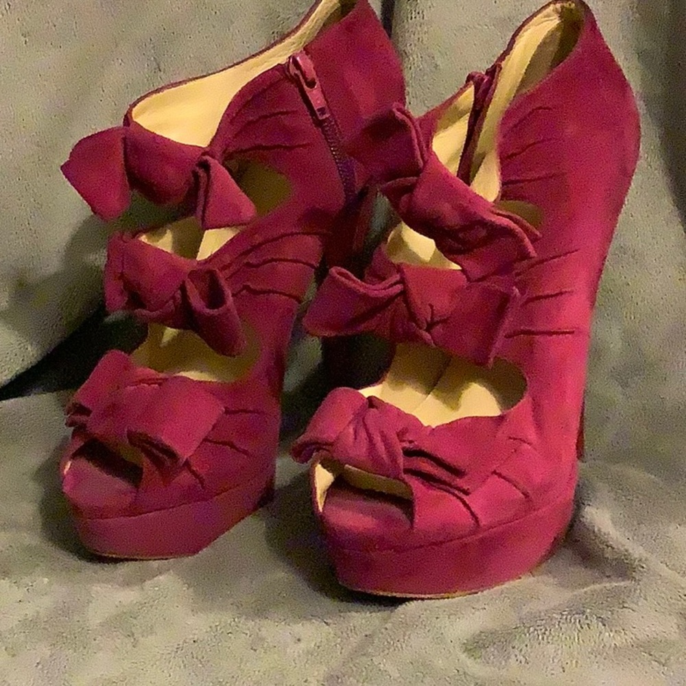 Christian Louboutin Hot Pink Suede Heels